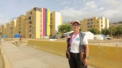 Eli Dosil en La Guaira, cidade onde desenvolveu a s�a actuaci�n humanitaria montando lavander�as