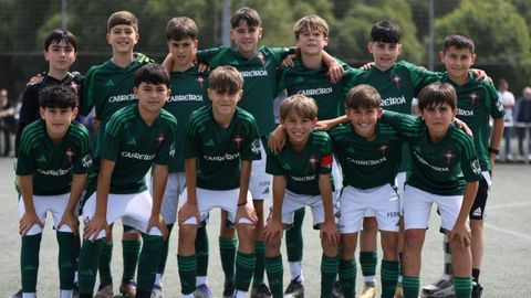 Los alevines del Racing que viajar�n a Italia. 