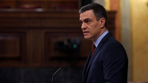 Pedro S�nchez, en su intervenci�n en el Congreso