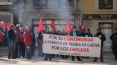 Protesta de los trabajadores de la f�brica de armas de Trubia