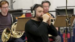 Cupeiro, gravando �Pangea� nos estudos de Abbey Road, en Londres