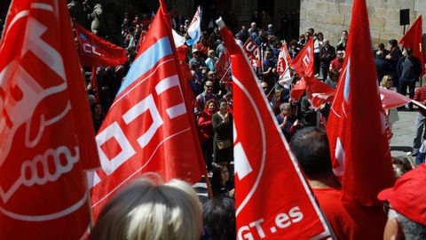 Dia del Trabajo. Manifestacin por el 1 de Mayo en Santiago