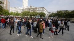 Simulacro de incendio en el instituto Eusebio da Guarda