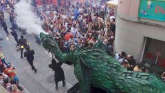 El desfile del drag�n en la plaza de Espa�a, una de las novedades de este a�o