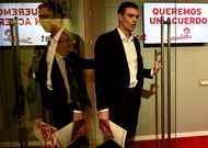 Pedro S�nchez particip� ayer por primera vez en una reuni�n de la ejecutiva del PSC. 