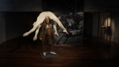 Una de las esculturas que Leiro expone en el Kiosco Alfonso de A Coru�a