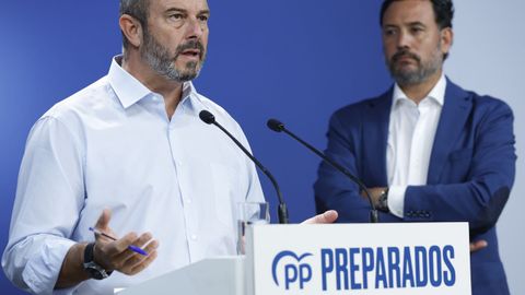 Pedro Roll�n y Guillermo Mariscal, hoy en rueda de prensa.