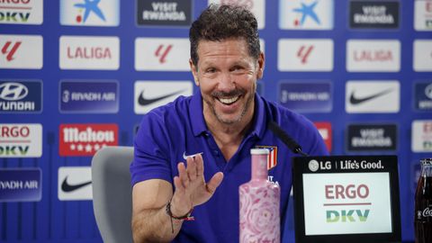 Simeone, en rueda de prensa.