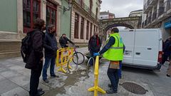 En Biso Aguirre es uno de los puntos donde colocaron los aparcabicis