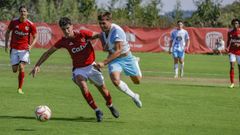Imagen del partido entre Lugo y Berganti�os esta pretemporada.