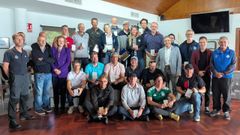 Foto de familia al concluir el campeonato en el Real Club N�utico de Portos�n,