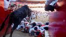 Mutitudinario primer encierro de San Fermn con momento inditos y peligrosos