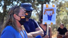  La portavoz de �Sancionados por Pablo Iglesias�, Claudina Gutierrez en la rueda de prensa celebrada por representantes de la plataforma, en la que anunciaron acciones judiciales contra el vicepresidente del gobierno y los agentes de la Guardia Civil 