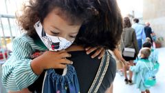 Imagen de archivo del primer d�a de clase del curso pasado 2020/21 en Vigo