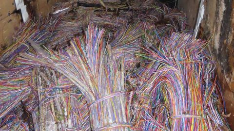 Cable de cobre robado en Ribadesella.
