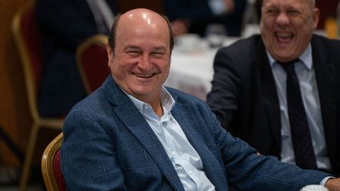 Andoni Ortuzar durante un desayuno informativoe en Vitoria el pasado mes de septiembre
