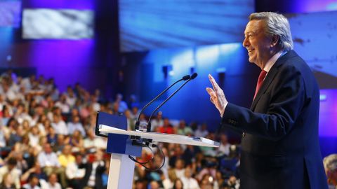 El presidente de la Comisin Organizadora, Luis de Grandes, durante su intervencin en la celebracin del Congreso Nacional del Partido Popular