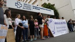 Imagen de una protesta contra el traslado del paritorio.