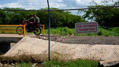 Imagen del cr�ter creado tras la explosi�n
