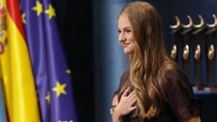 La princesa Leonor, durante la entrega de los premios Princesa de Asturias en Oviedo el pasado mes de octubre