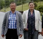 Manuel Fafi�n y Alejandra P�rez, antes de las elecciones.