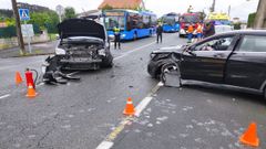 accidente en el cruce de O Couto, en Oleiros