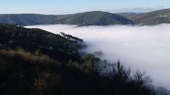 Niebla en la zona del Mio, entre Chantada y Pantn, visitada por James Rhodes