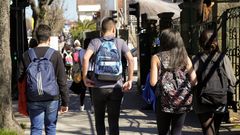 Alumnos de Secundaria en un instituto gallego