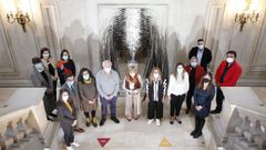 Inauguraci�n de la escultura de Soledad Penalta en la entrada de la Diputaci�n
