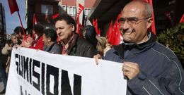 La movilizaci�n de los agentes en Sanxenxo fue la primera protesta por el expediente sancionador. 