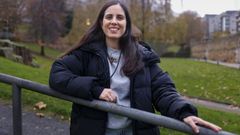 Sara Alvar, presidenta de la Asociacin Boanoite, en el paseo de los Puentes, de A Corua.