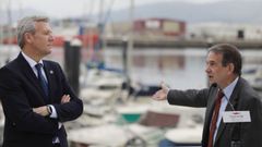 Rueda y Caballero, en un encuentro en el puerto de Vigo el abril del 2025
