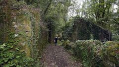 Aldea abandonada en Xei, en el municipio de Noia