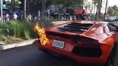 Lamborghini ardiendo en Miami