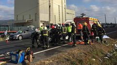 Un muerto y tres heridos en un choque frontal en Padr�n
