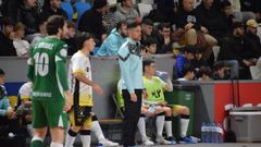 Ferm�n Hidalgo, ex primer entrenador del Lugo Sala, durante la eliminatoria de Copa del Rey contra el Inter FS en Pabell�n Municipal de Lugo