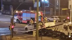 Tres j�venes salen ilesos tras incendiarse el coche en el que viajaban