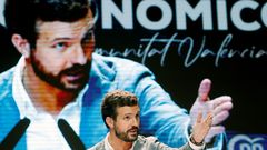 Pablo Casado durante su intervenci�n en el congreso del Partido Populare en Valencia