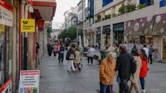 Lugo ciudad se ha convertido en el municipio con mayor renta bruta media de la provincia. En la imagen, la calle Bispo Aguirre, el barrio m�s rico de la ciudad.
