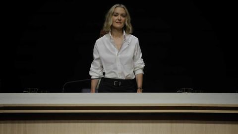 Marta Ortega, durante la junta general de accionistas de Inditex