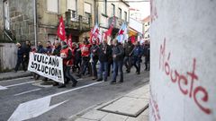 Manifestaci�n de trabajadores de Vulcano�hasta la sede de la Xunta
