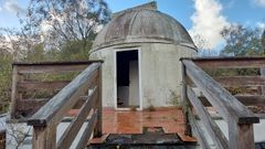 La c�pula del observatorio astron�mico, abierto y abandonado, instalaci�n que fue financiada con fondos p�blicos