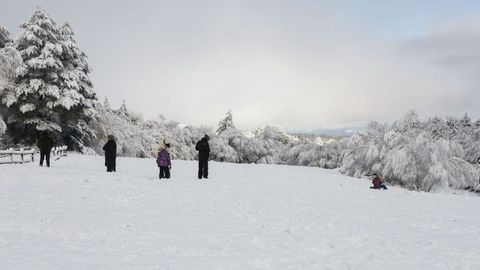 Nieve en el Alto do Vieiro de Bande