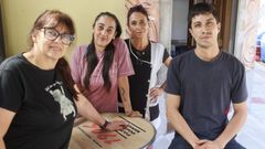 Marcela Gonzlez, Lizi Lpez, Mar Pena y Lucas Molina, en el Morria II (Xuvia, Narn)