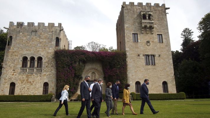 Acto institucional de apertura del Pazo de Meir&aacute;s, en el 2021.