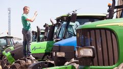 Tractorada en Vilalba la pasada semana.