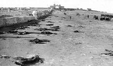 Impresionante imagen de los cad�veres de los soldados espa�oles muertos en Monte Arruit en 1921.