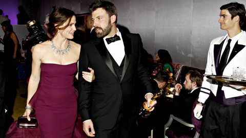 El gran triunfador de la noche Ben Affleck con su mujer Jennifer Garner