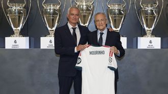 Mourinho el d�a de su presentaci�n con el Real Madrid.