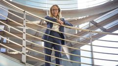 Amelia P�rez, en el edificio de Afundaci�n de Pontevedra, donde dirige un encuentro de jueces de lo Mercantil de toda Espa�a.